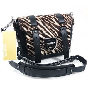 Michael Kors Zebra print Leather Messenger Bag